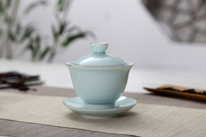 Painted celadon - 10 Piece Tea set