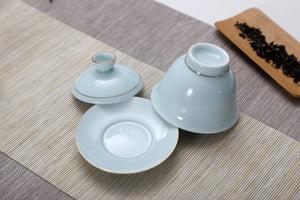 Painted celadon - 10 Piece Tea set